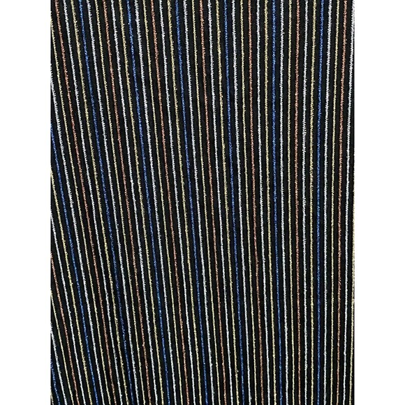 Y2K 90s MIND CODE Disco Bodycon Dress Size L Junior Shimmer Striped Sexy Midi - Picture 3 of 7